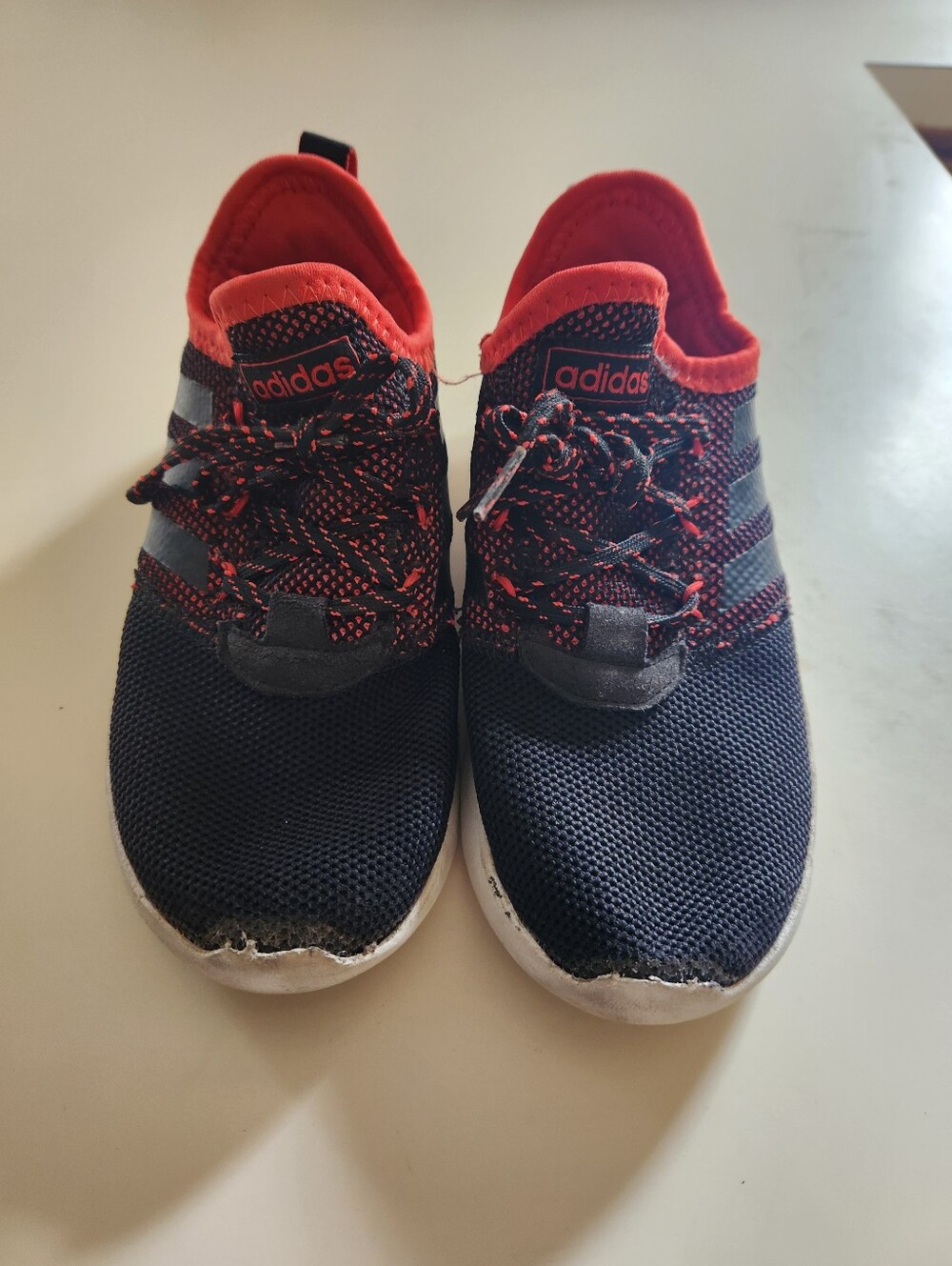Kids' Adidas Navy and Red Slip-On Knit Sneakers